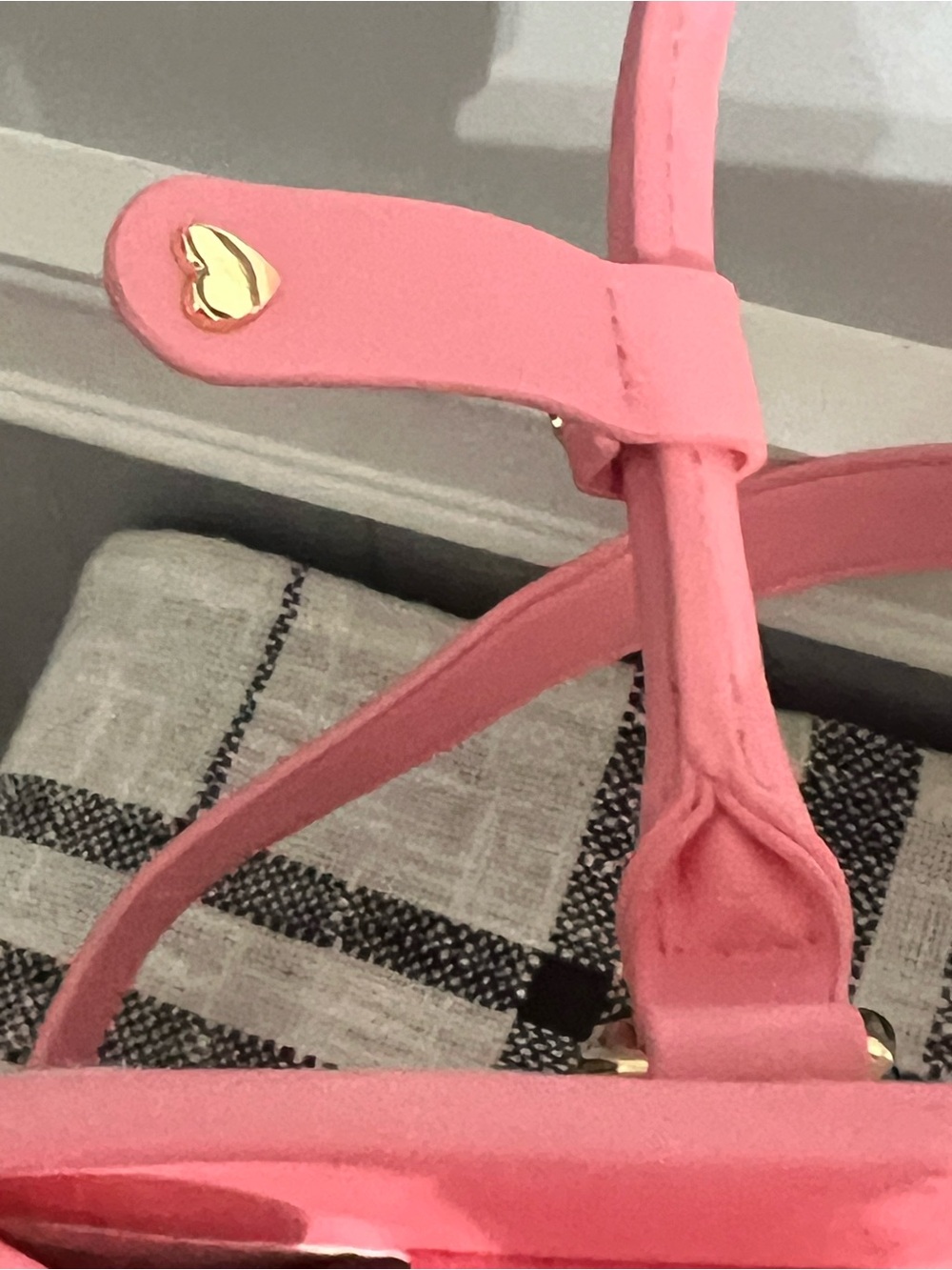 Betsey Johnson- Quilted Canvas Tote Bag - Pink and Cream NWT - Picture 8 of 15